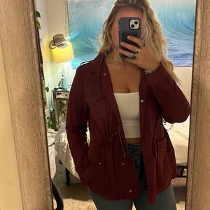 Burgundy Cargo Jacket